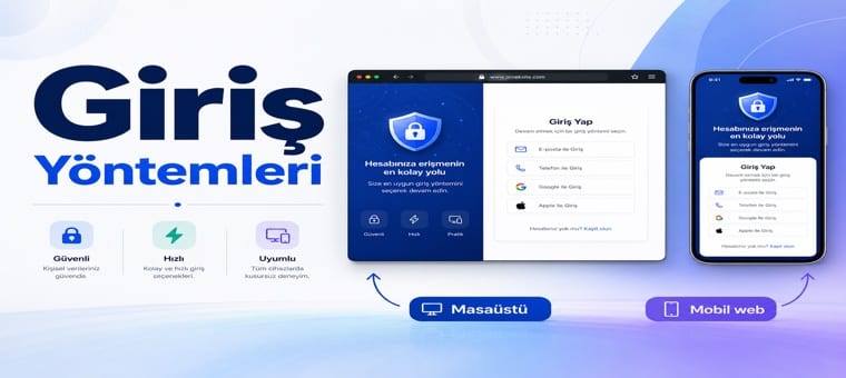 Slotime Giriş Yöntemleri — Masaüstü ve Mobil Web Karşılaştırması